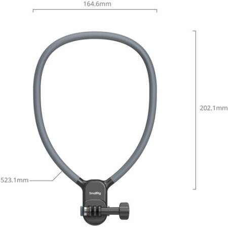 SmallRig 5126 - uchwyt na szyję z szybkozłączką do kamer sportowych_Wymiary_3